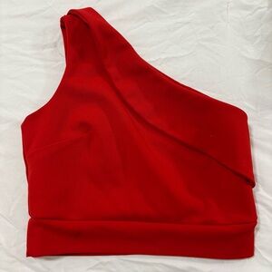 Red One-Shoulder Top